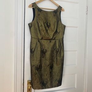 Darling gold foil cocktail party dress